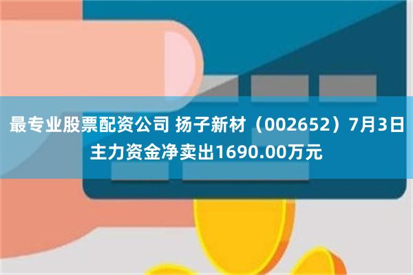 最专业股票配资公司 扬子新材（002652）7月3日主力资金净卖出1690.00万元