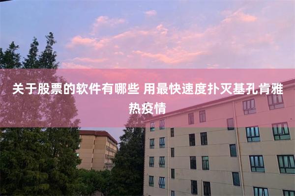 关于股票的软件有哪些 用最快速度扑灭基孔肯雅热疫情
