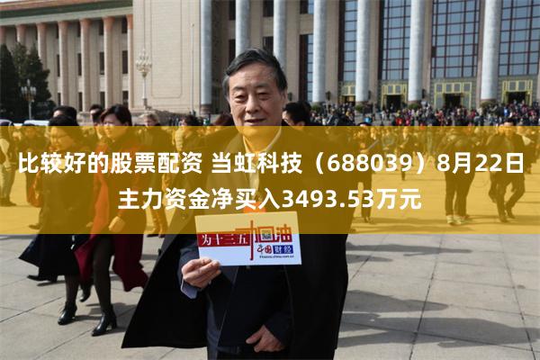 比较好的股票配资 当虹科技（688039）8月22日主力资金净买入3493.53万元