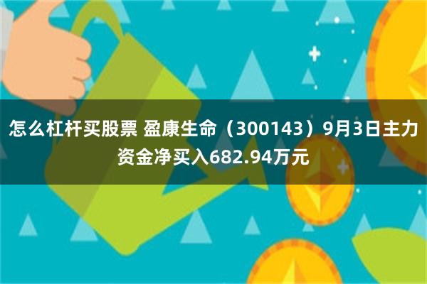 怎么杠杆买股票 盈康生命（300143）9月3日主力资金净买入682.94万元