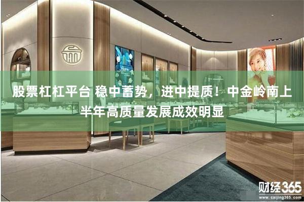 股票杠杠平台 稳中蓄势,进中提质!中金岭南上半年高质量发展成效明显
