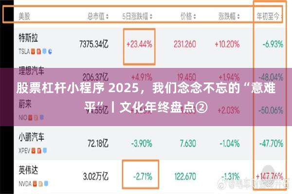 股票杠杆小程序 2025，我们念念不忘的“意难平”丨文化年终盘点②