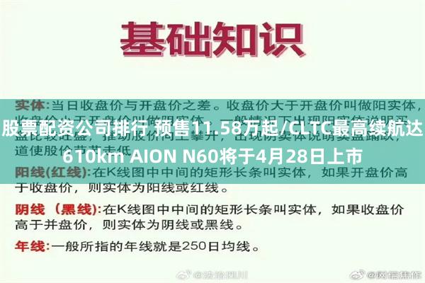 股票配资公司排行 预售11.58万起/CLTC最高续航达610km AION N60将于4月28日上市