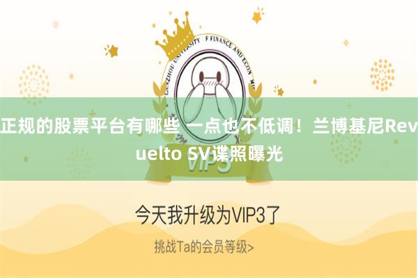 正规的股票平台有哪些 一点也不低调!兰博基尼Revuelto SV谍照曝光
