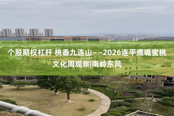 个股期权杠杆 桃香九连山——2026连平鹰嘴蜜桃文化周观察|南岭东风