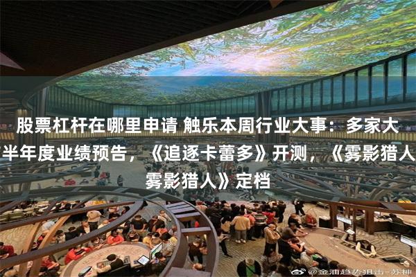 股票杠杆在哪里申请 触乐本周行业大事:多家大厂发布半年度业绩预告,《追逐卡蕾多》开测,《雾影猎人》定档