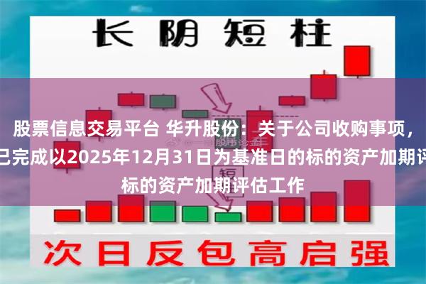 股票信息交易平台 华升股份：关于公司收购事项，现阶段已完成以2025年12月31日为基准日的标的资产加期评估工作
