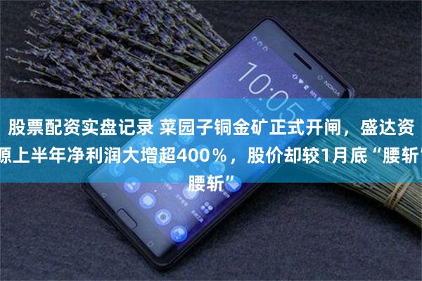 股票配资实盘记录 菜园子铜金矿正式开闸，盛达资源上半年净利润大增超400％，股价却较1月底“腰斩”