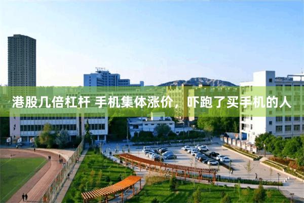 港股几倍杠杆 手机集体涨价，吓跑了买手机的人