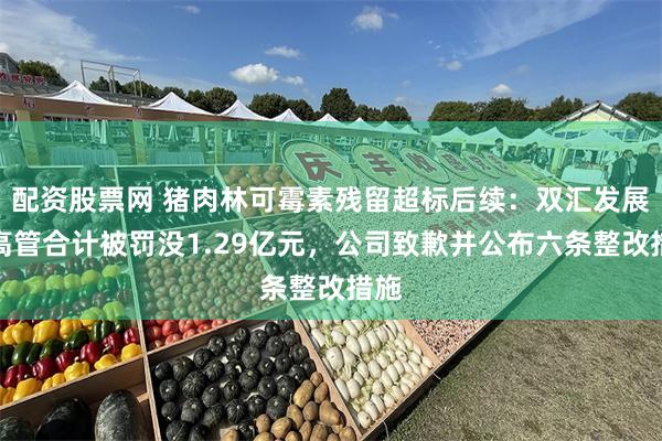 配资股票网 猪肉林可霉素残留超标后续：双汇发展及高管合计被罚没1.29亿元，公司致歉并公布六条整改措施