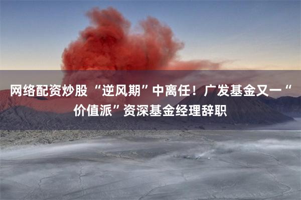 网络配资炒股 “逆风期”中离任！广发基金又一“价值派”资深基金经理辞职